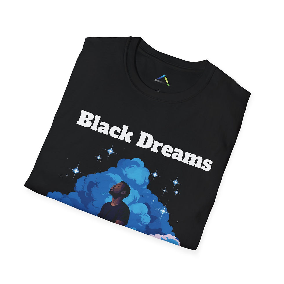 Thumbnail: Graphic T-Shirt - Black Dreams Blue Sky (w/back-quote)