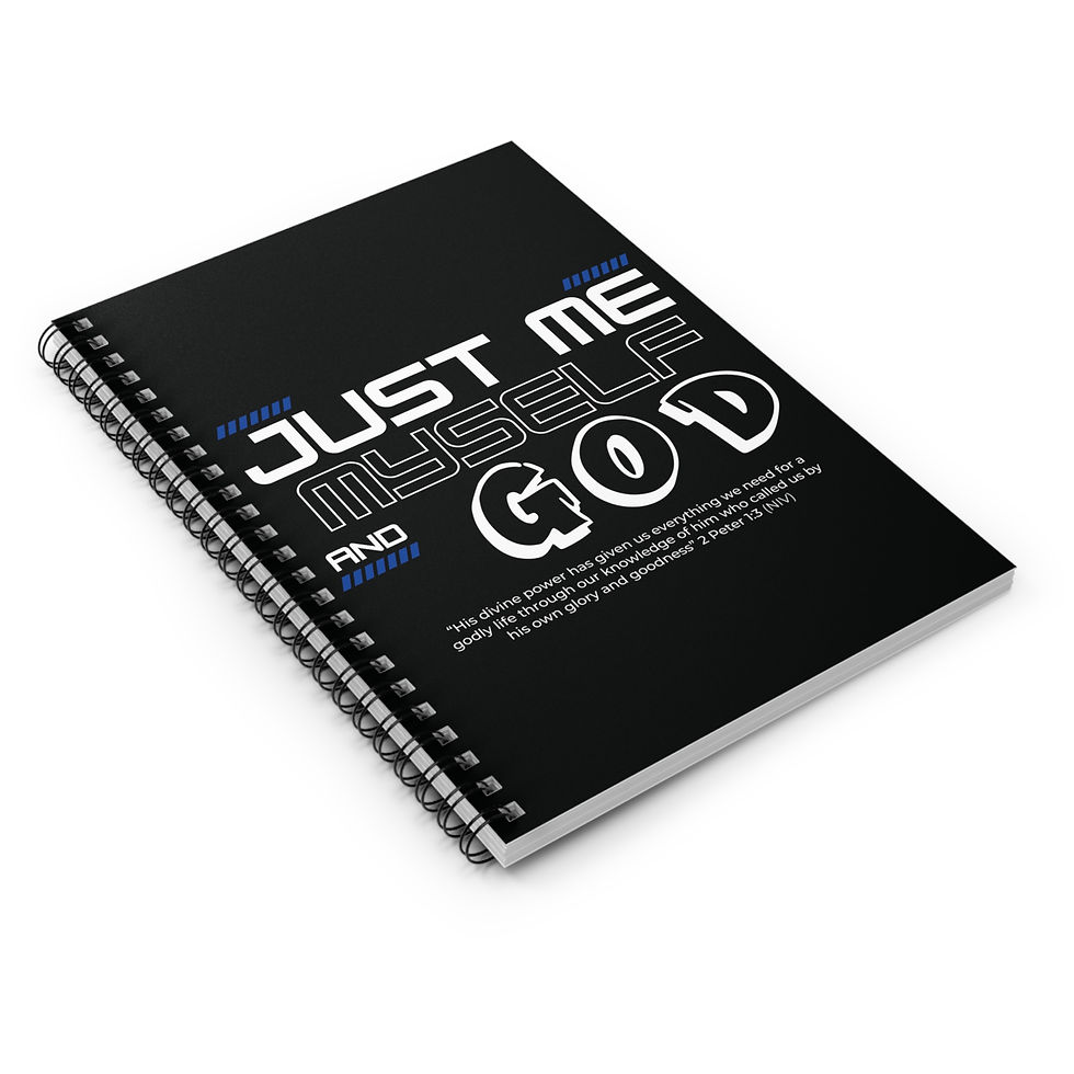 Thumbnail: Inspirational Spiral Notebook - Just Me, Myself, and God
