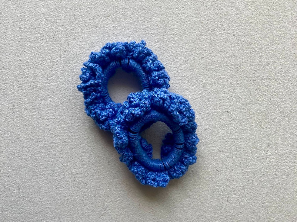 Sea Shell Ruffle crochet scrunchie — handmade gift for her India under 200 by Made of Hands Uttarakhand