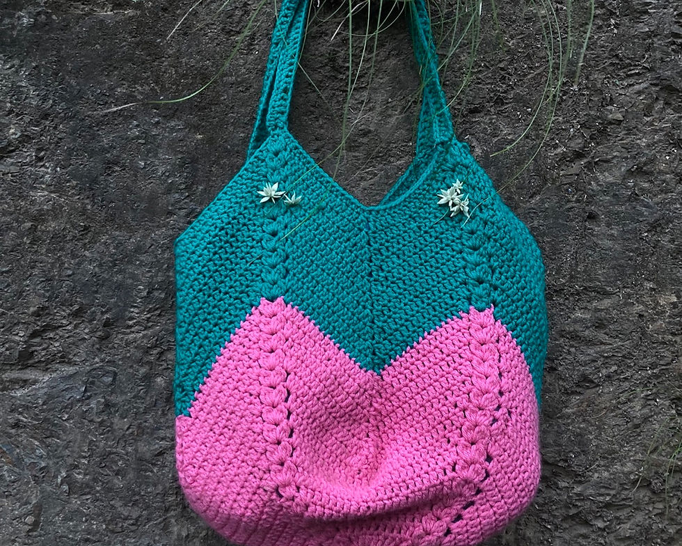 Tulip handmade crochet tote bag India — buy handmade India support local artisans Made of Hands