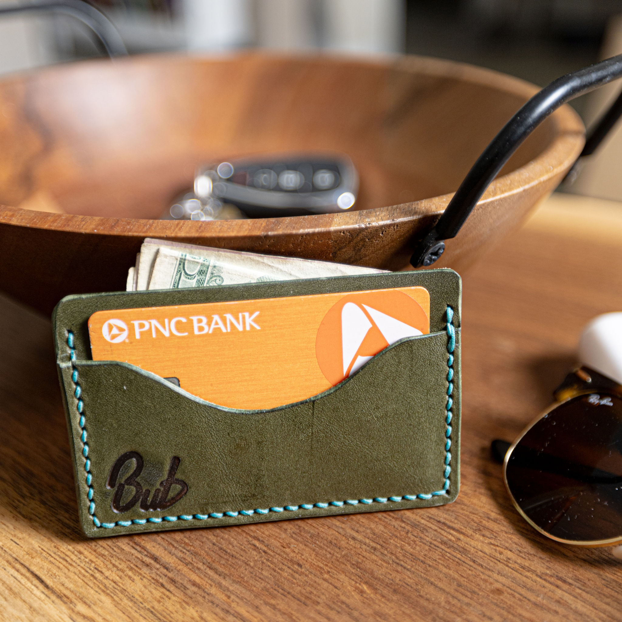 Olive Green Leather Wallet