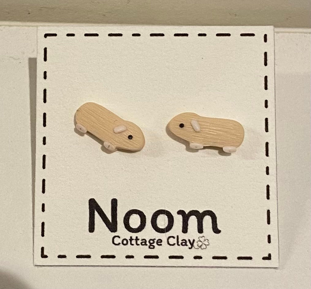 Handmade Polymer Clay Guinea Pig Earrings