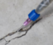 Microdoweling welding a crack together.