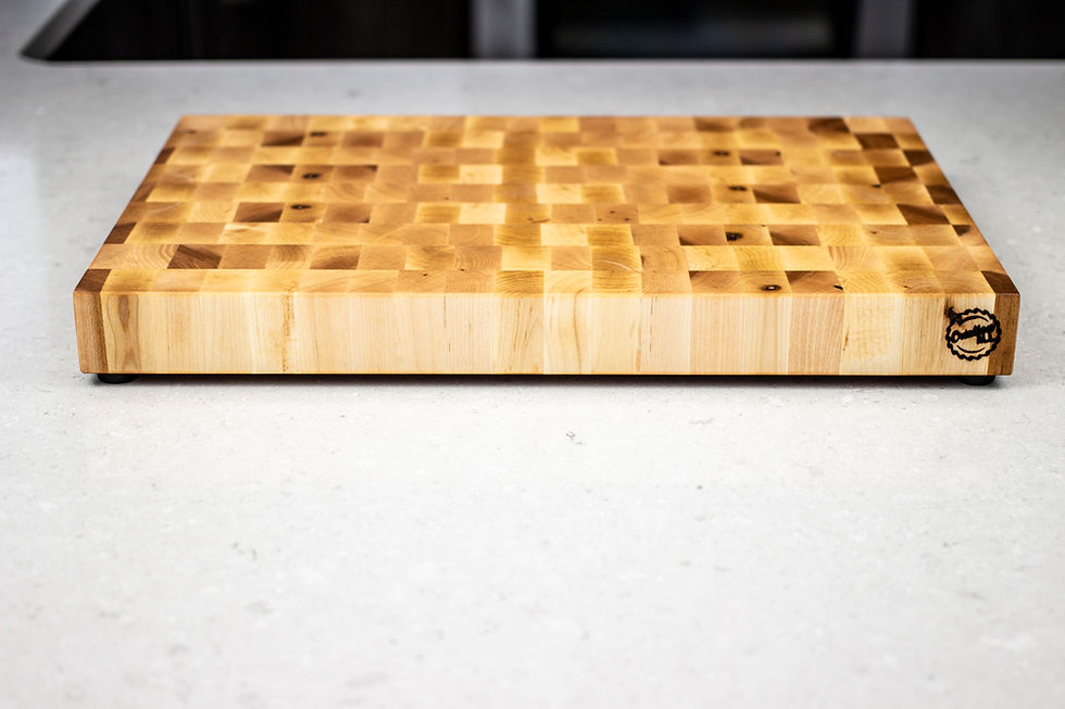 Miniature : Érable - Planche à découper en bois de bout sur mesure et personnalisée