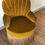 Thumbnail: Art Deco flutted back armchair with fringe