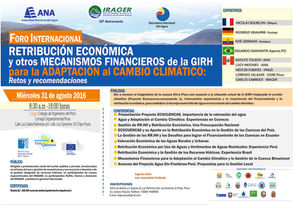 Foro Internacional "Redistribución económica y otros mecanismos financieros de la GIRH para la 