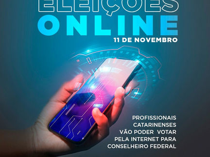 Eleições para conselheiro federal acontecem dia 11 de novembro pela internet