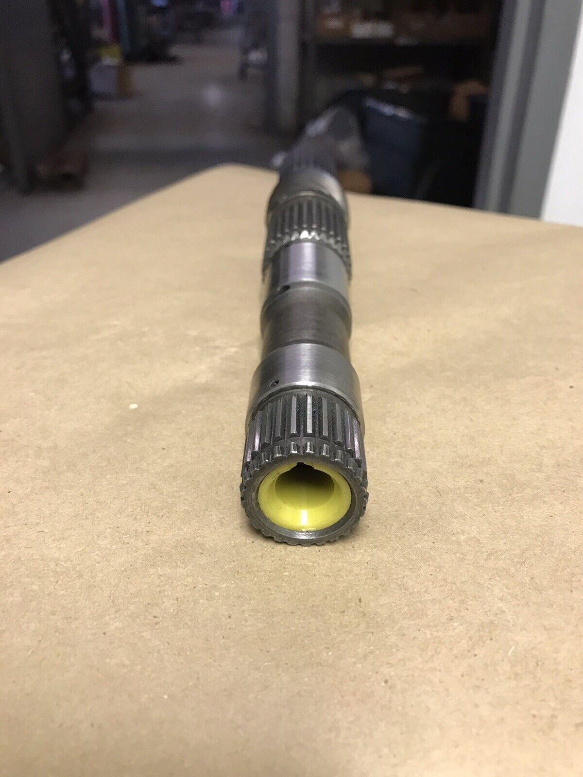 TH350 Trans Output Shaft 4X4 9 5/8 Length , New Plastic Bushing & Harden Spline