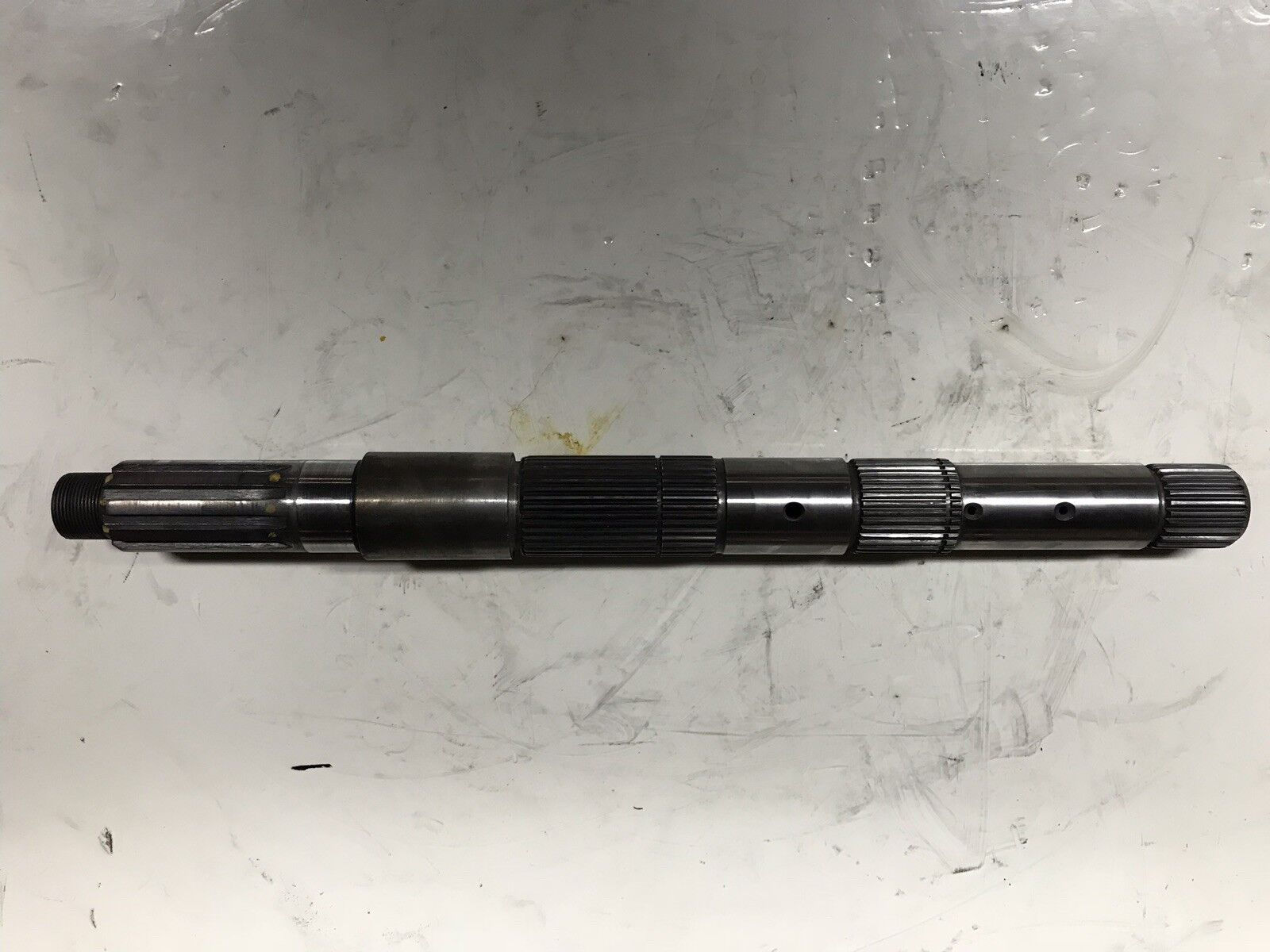 C6 Trans Output Shaft 2WD 17-3/8” Long Bolt On Yoke , Airport Type 10 Spline