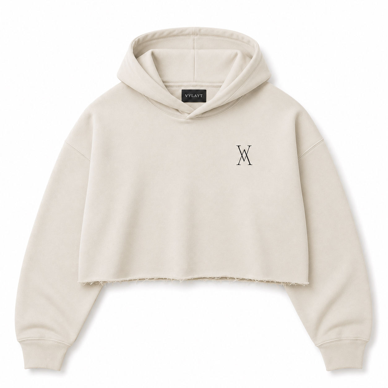 Raw Edge Hoodie - Canvas
