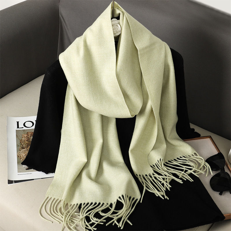 Thumbnail: 62Color Solid Women Winter Scarf Warm Thicken Cashmere Shawl Outdoor Fashion Lux