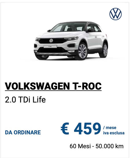 Offerta Noleggio a lungo termine