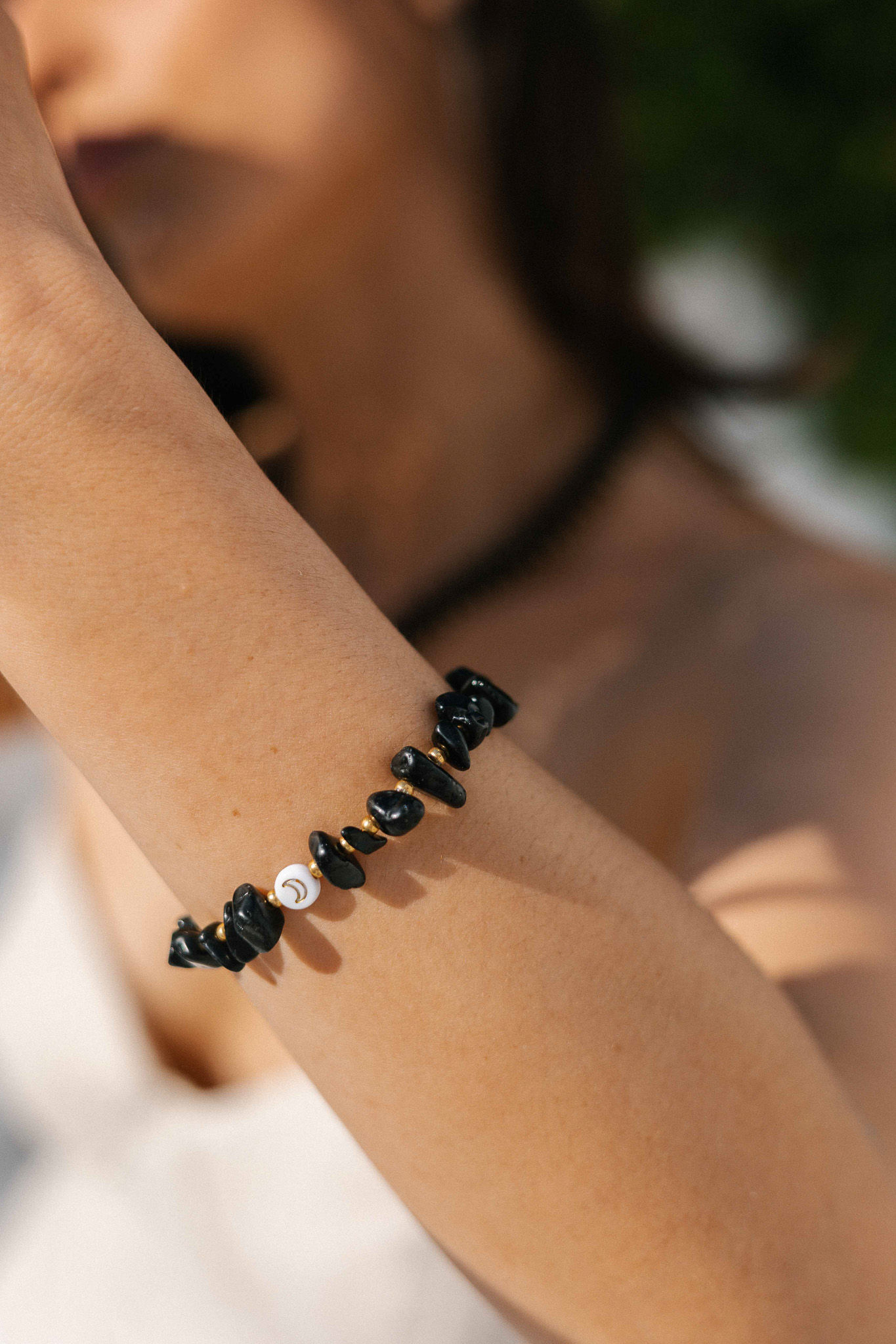 Black Obsidian - Moon Bracelet