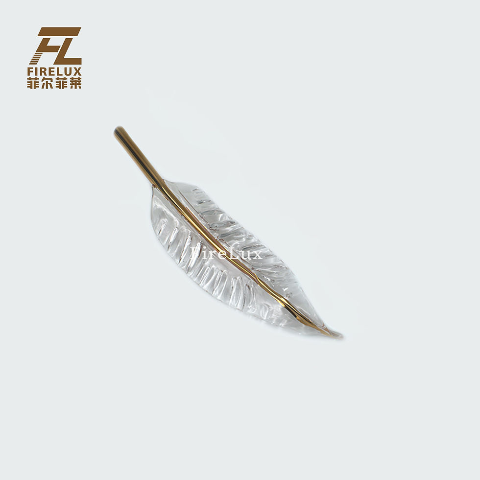 Thumbnail: FireLux Handmade Custom Clear With Gold Leaf Glass Crafts