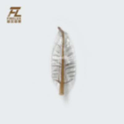 FireLux Handmade Custom Clear With Gold Leaf Glass Crafts
