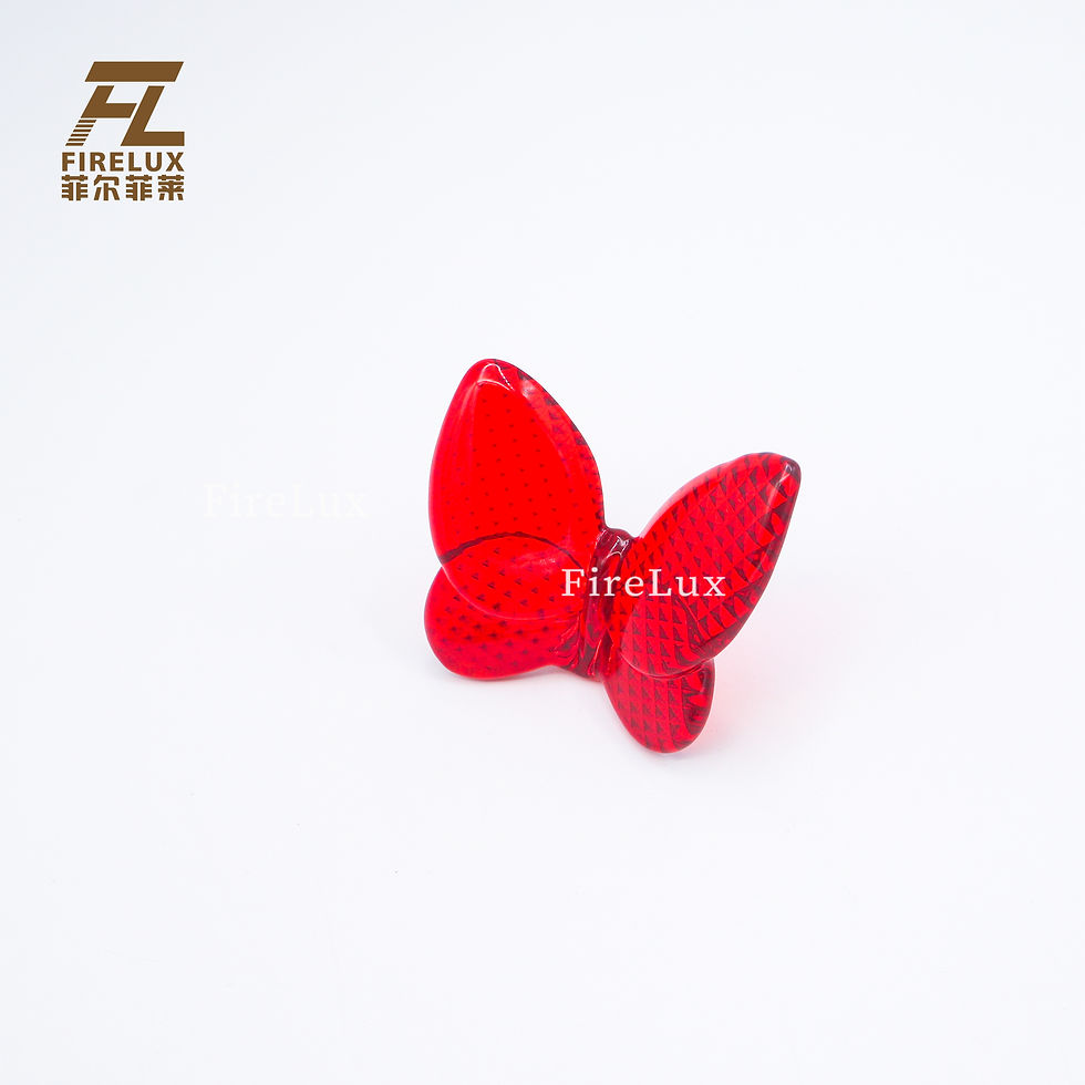 Thumbnail: FireLux Handmade Custom Red Blue Butterfly Glass Crafts