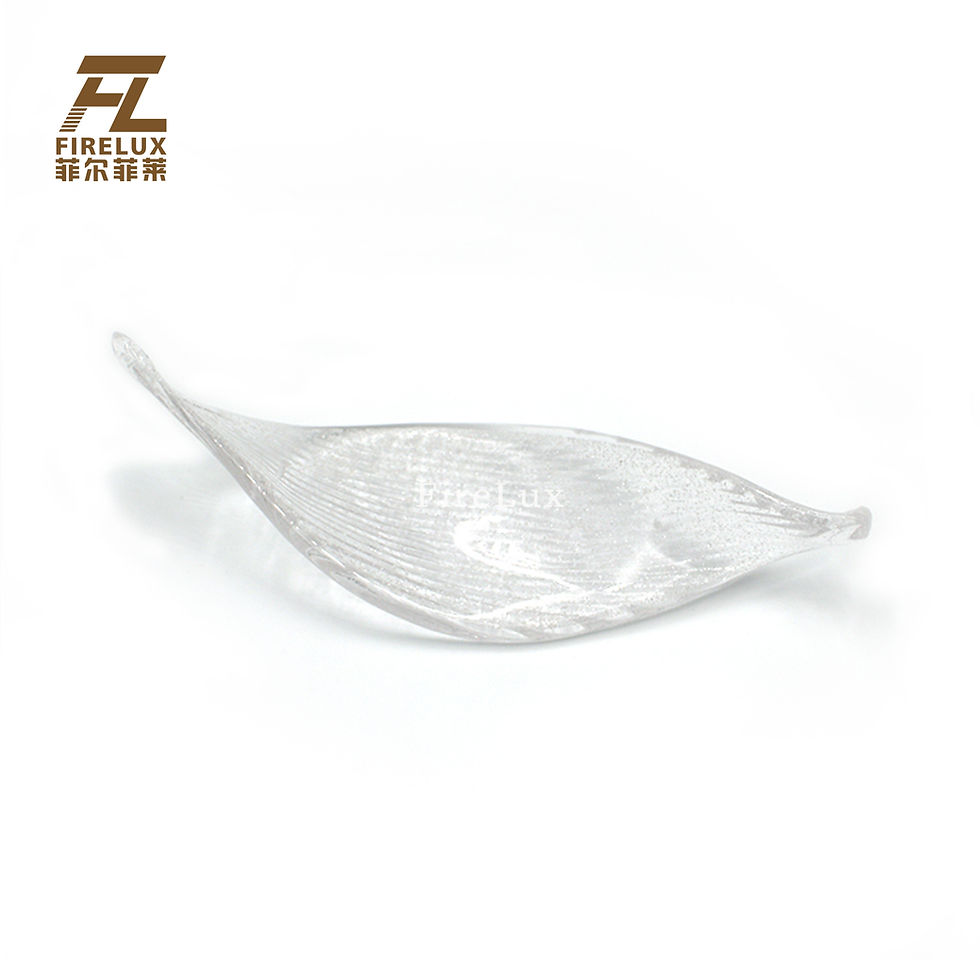 Thumbnail: FireLux Handmade Custom Clear With Gold Powder Leaf Glass Crafts