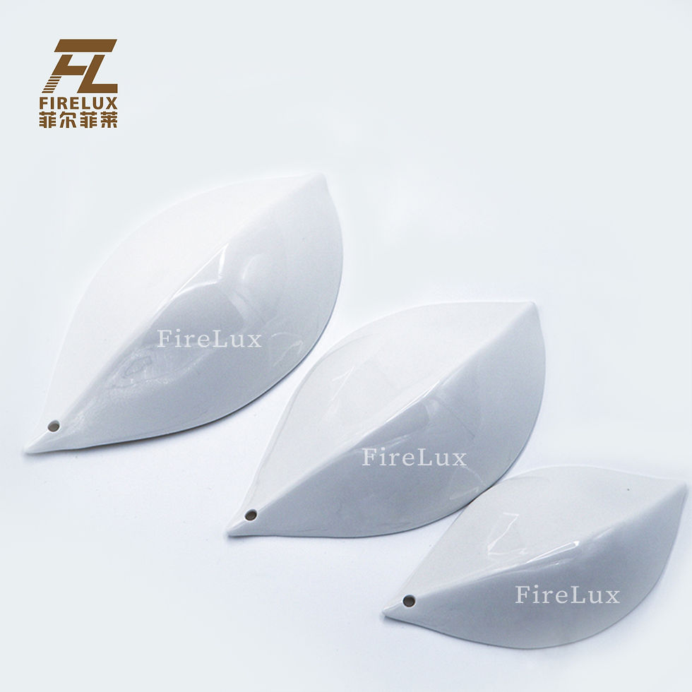 Thumbnail: Thumbnail: FireLux Handmade Custom White Leaf Glass Crafts