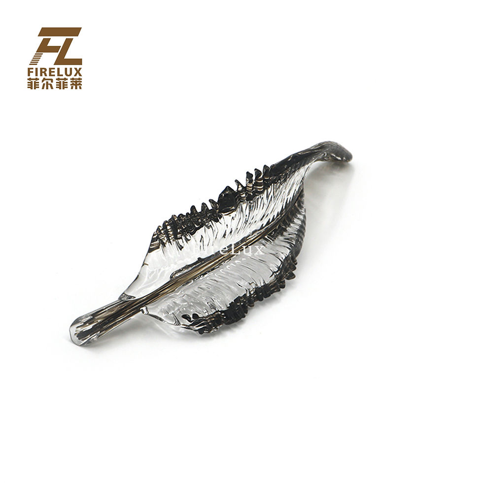Thumbnail: FireLux Custom High-Quality  Clear With Black Edge Feather Glass Crafts