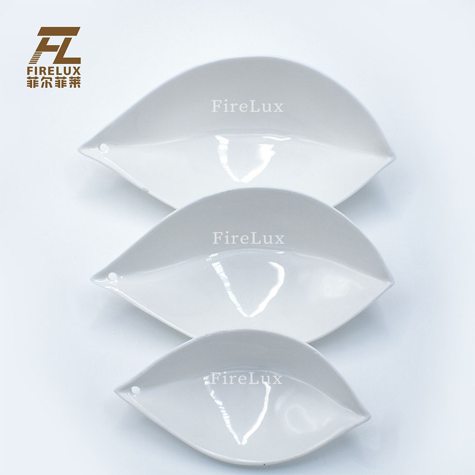 Thumbnail: Thumbnail: FireLux Handmade Custom White Leaf Glass Crafts