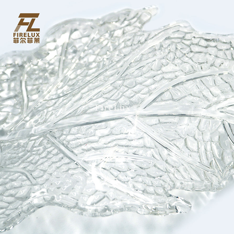 Thumbnail: FireLux Customized Clear With Gold Grape Leaf  Glass Crafts