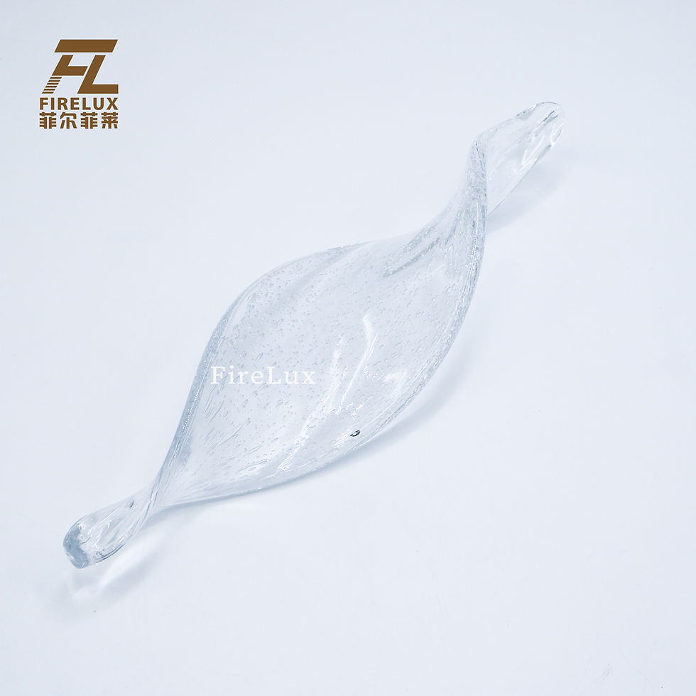 縮圖：FireLux Handmade Custom Clear With Bubbles Twisted Class Craft