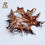 Thumbnail: FireLux Custom Gradient Brown Ghost Face Maple Leaf Glass Hanging Pendant