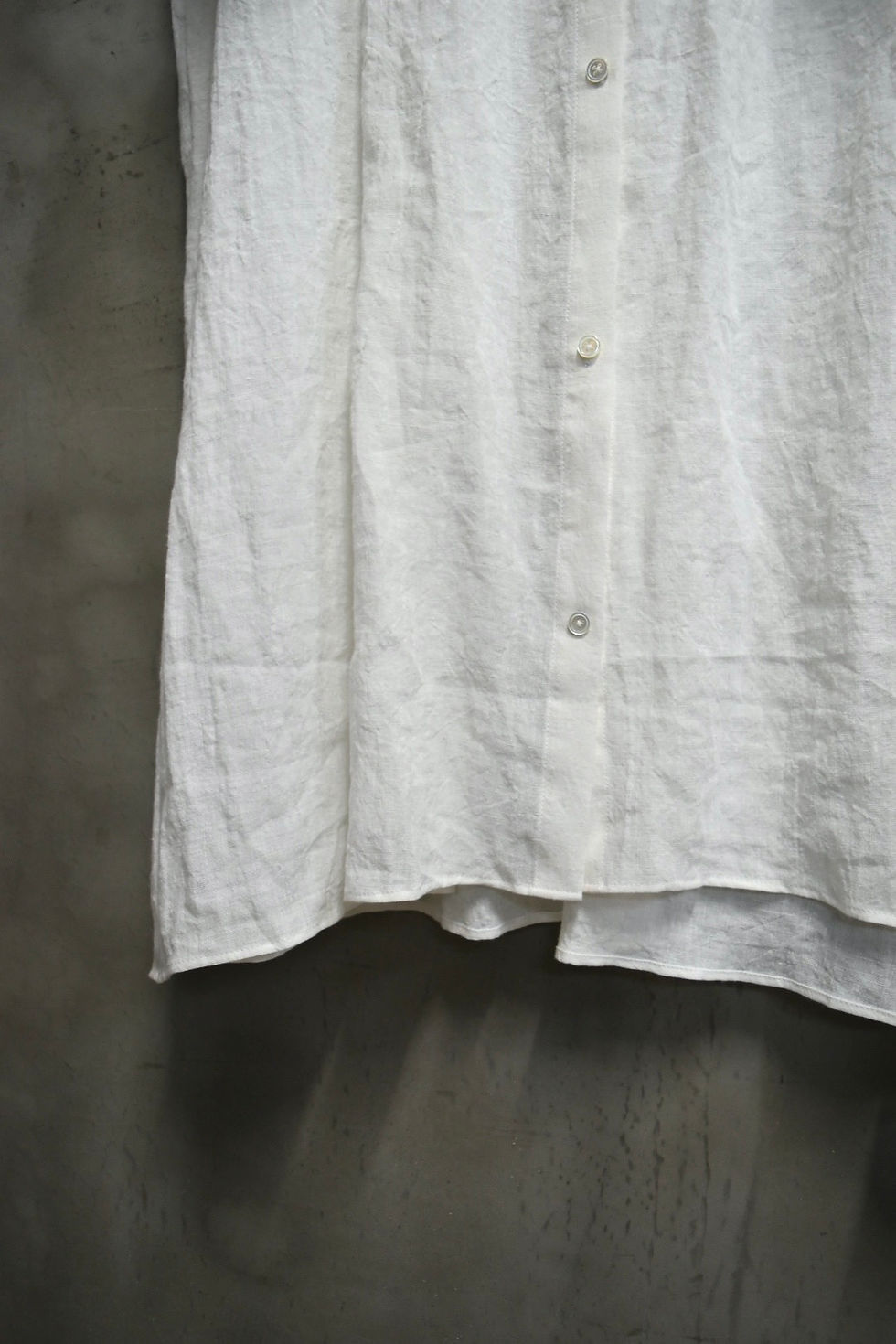 サムネイル： België linen gather SH one-piece col:white