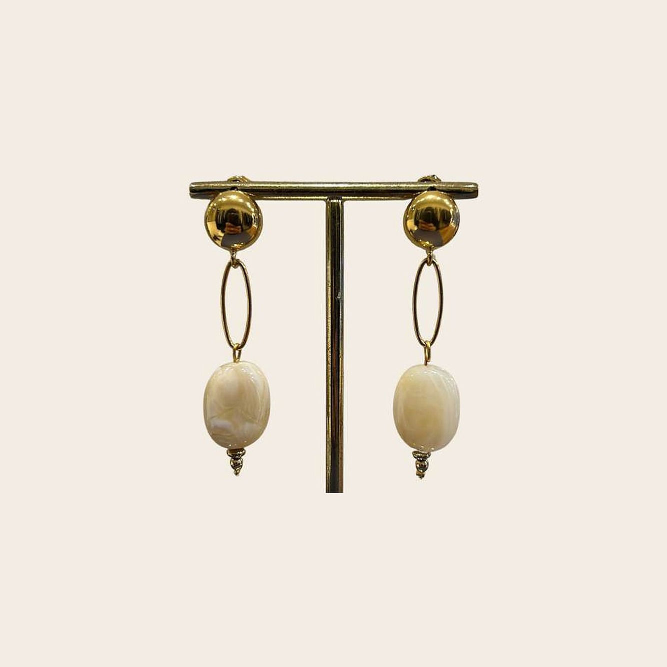 Boucles d'oreilles Camélia longues