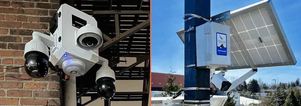Left: DIY security camera kit. Right: EEN Cabinet System