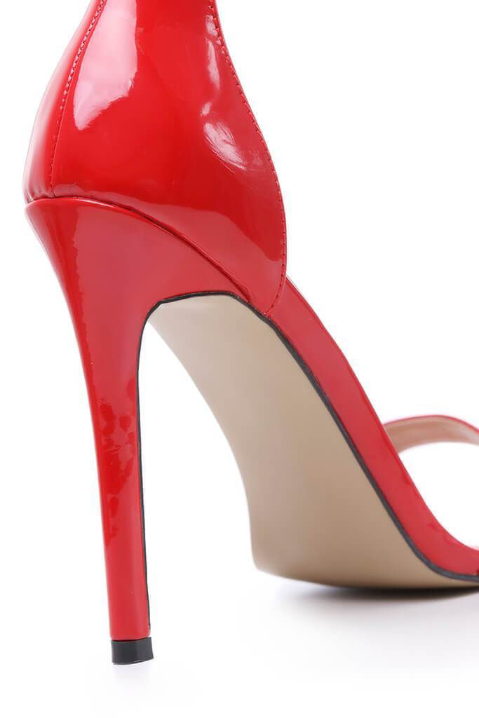 Thumbnail: Rose Gold Strappy Block High Heels