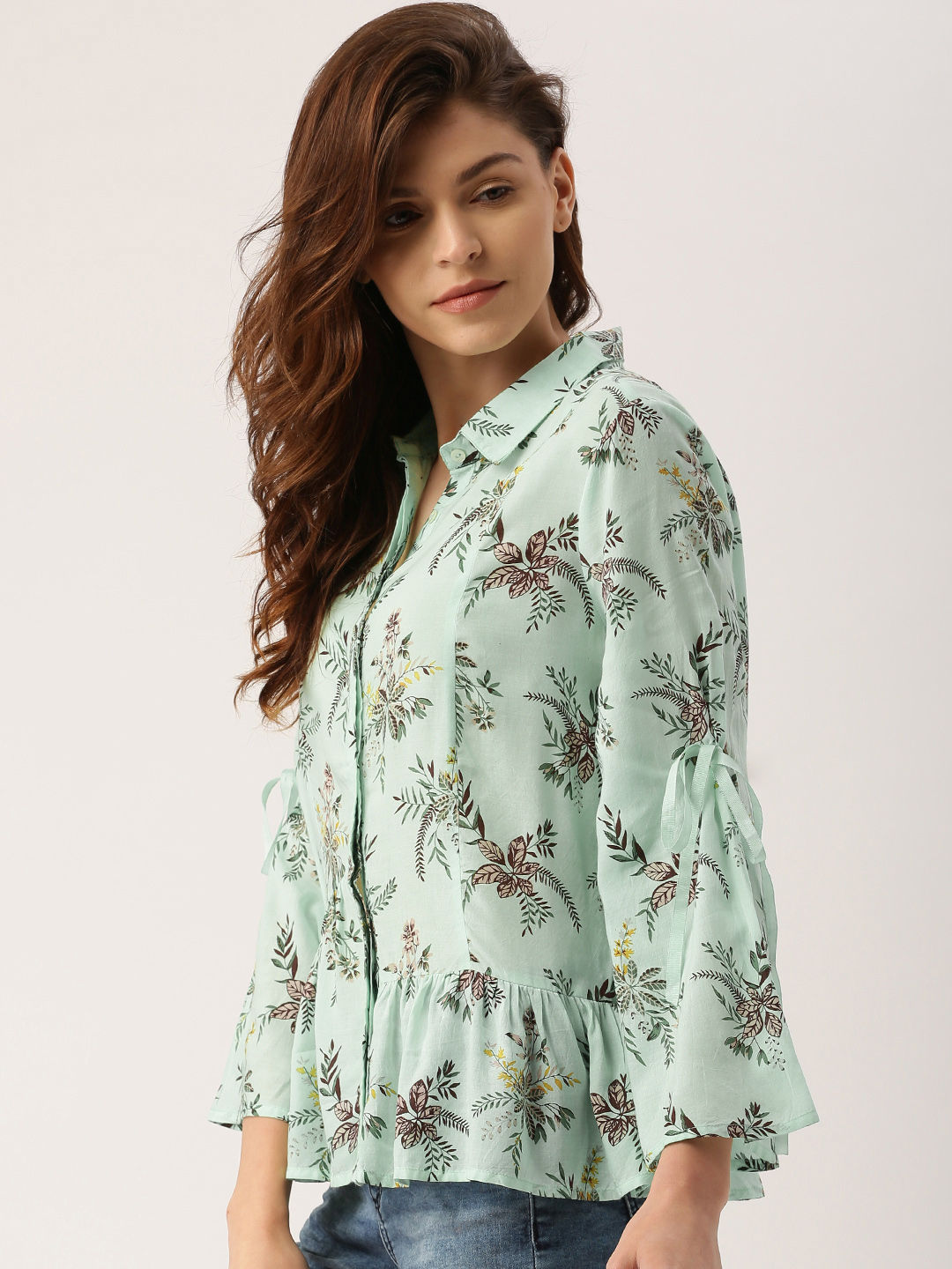 Green Printed Shirt