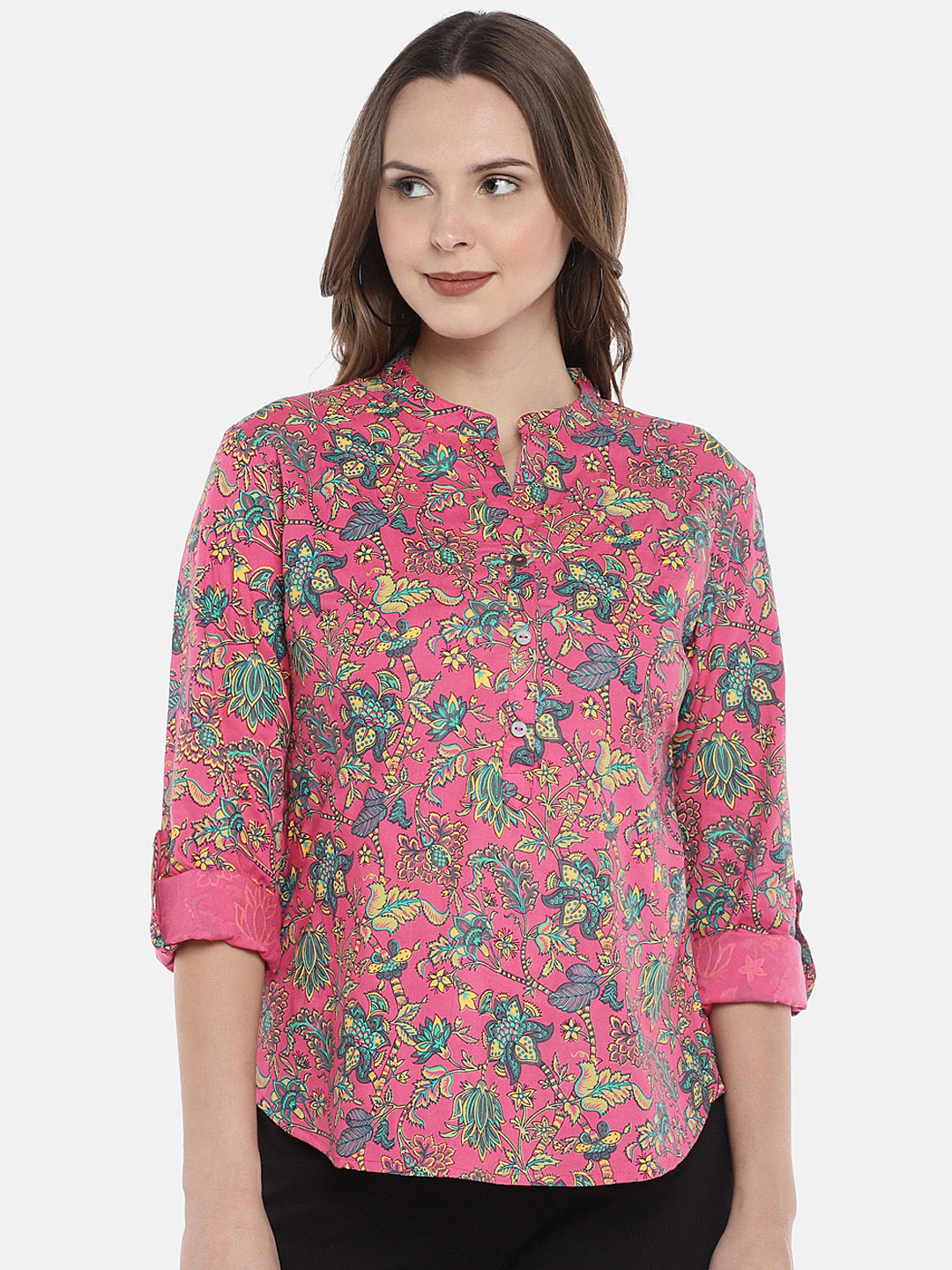 Women Pink Printed Top