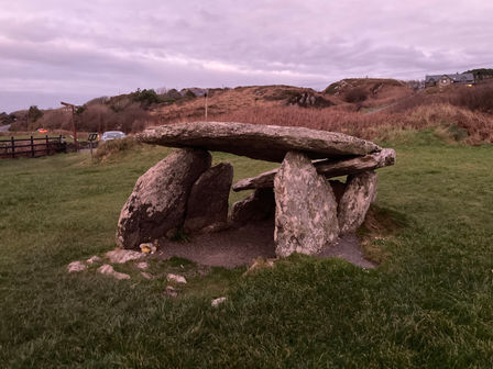 Stone Altar Wedge Tomb at sunset.