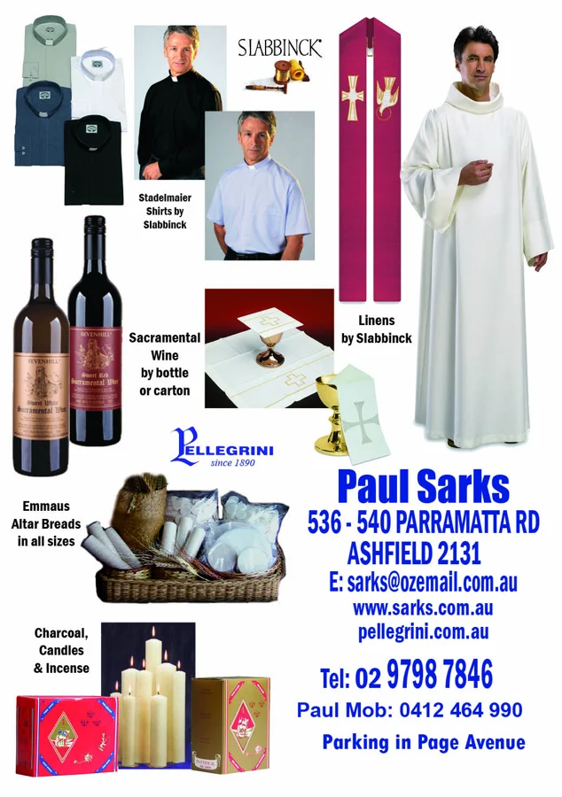 Altar bread, wine & apparel — catalogue preview