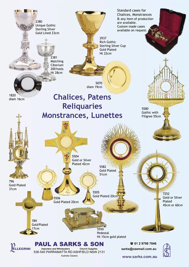 Monstrances, reliquaries & patens — catalogue preview