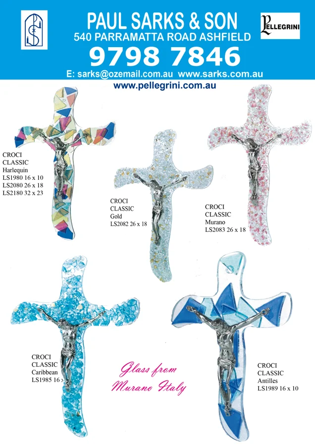 Sacred Ideas glass crosses — I — catalogue preview