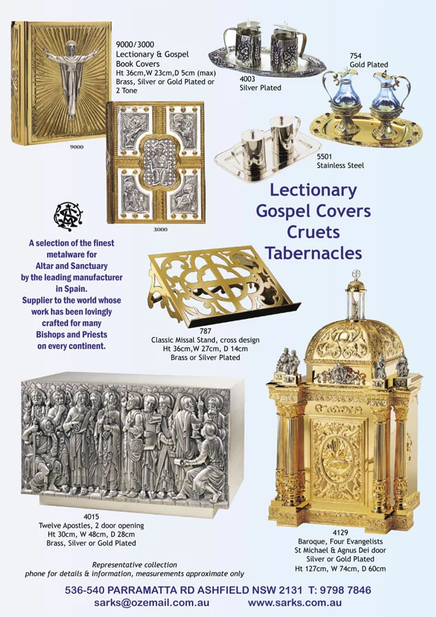 Tabernacles, cruets & book covers — catalogue preview
