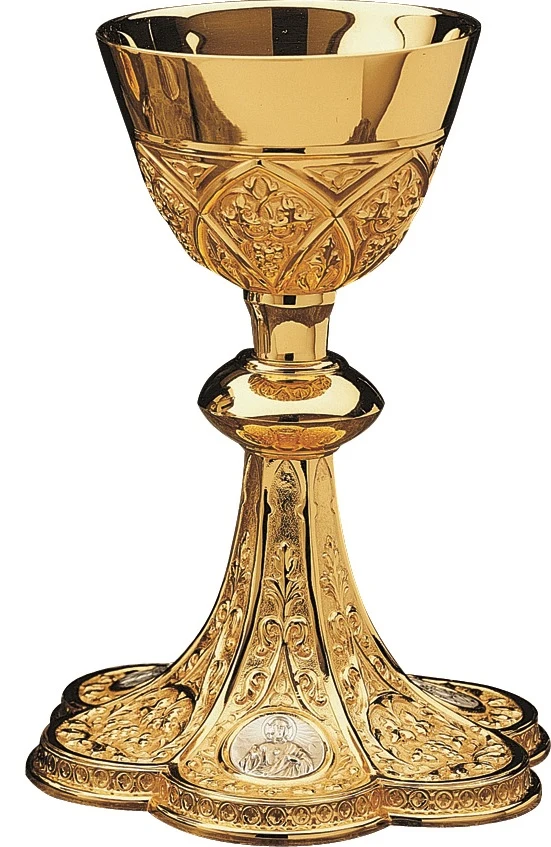 Molina 5060 chalice with traditional ornament and a gold-coloured finish