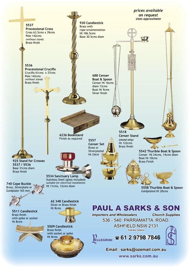 Processional crosses & church fittings — catalogue preview