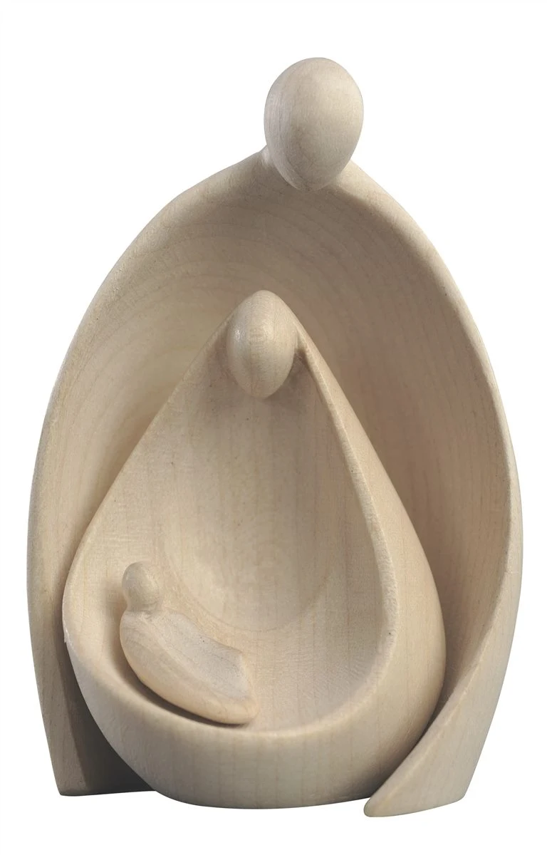Natural wood Holy Family carving from Pema’s Ambiente Design collection