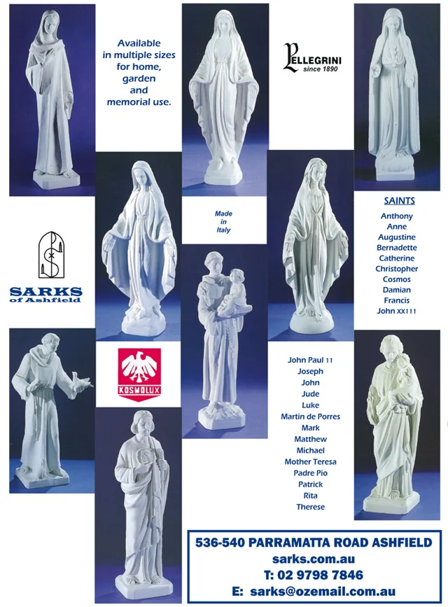 Kosmolux Our Lady & saint statues — catalogue preview