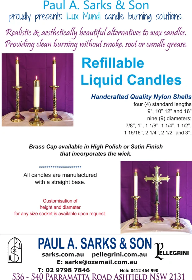 Lux Mundi refillable liquid candles — catalogue preview