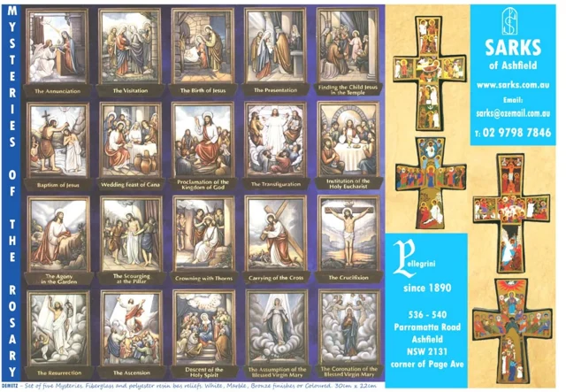 Mysteries of the Rosary — sacred art — catalogue preview