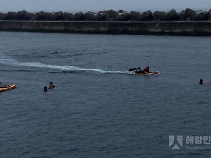 제주해양재난구조대 구조능력 강화를 위한 민·관 합동 해상 수색구조 훈련