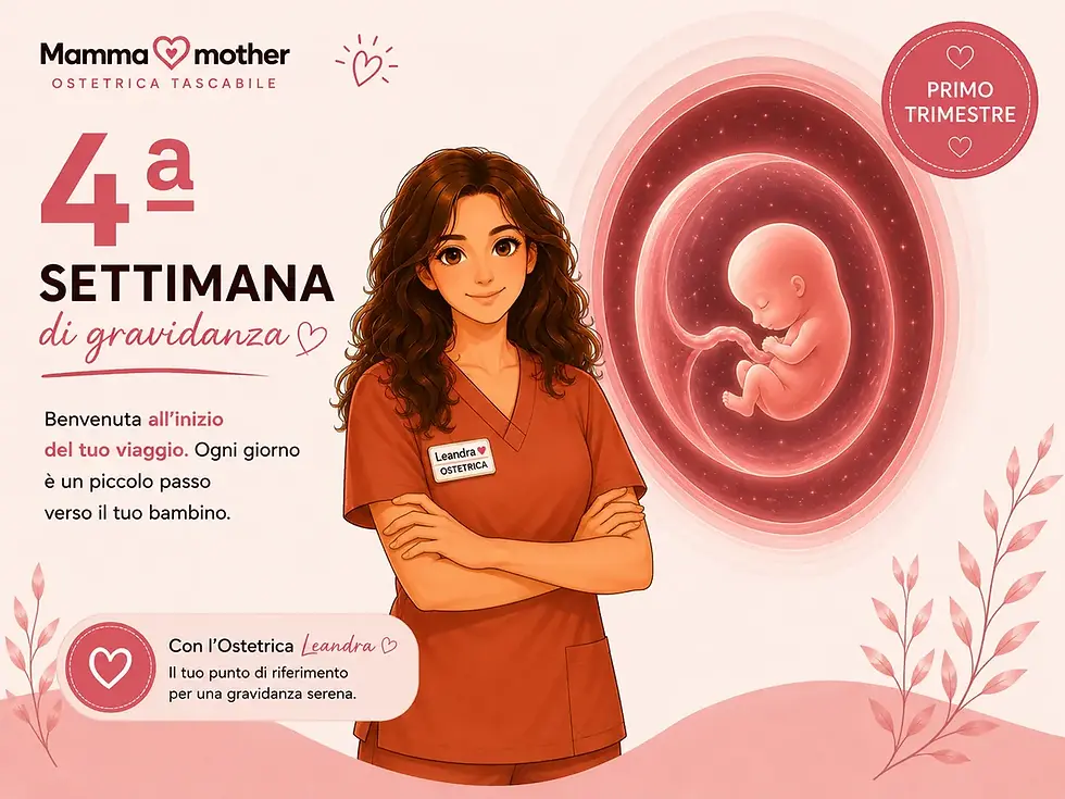 4 settimana di gravidanza: test positivo, embrione, beta hCG ed ecografia con ostetrica Leandra Maria Bianco
