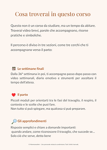 Anteprima del contenuto PDF del corso preparto online Mammamather