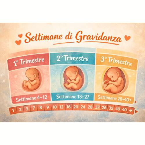 Sviluppo del feto nelle settimane di gravidanza spiegato per trimestri