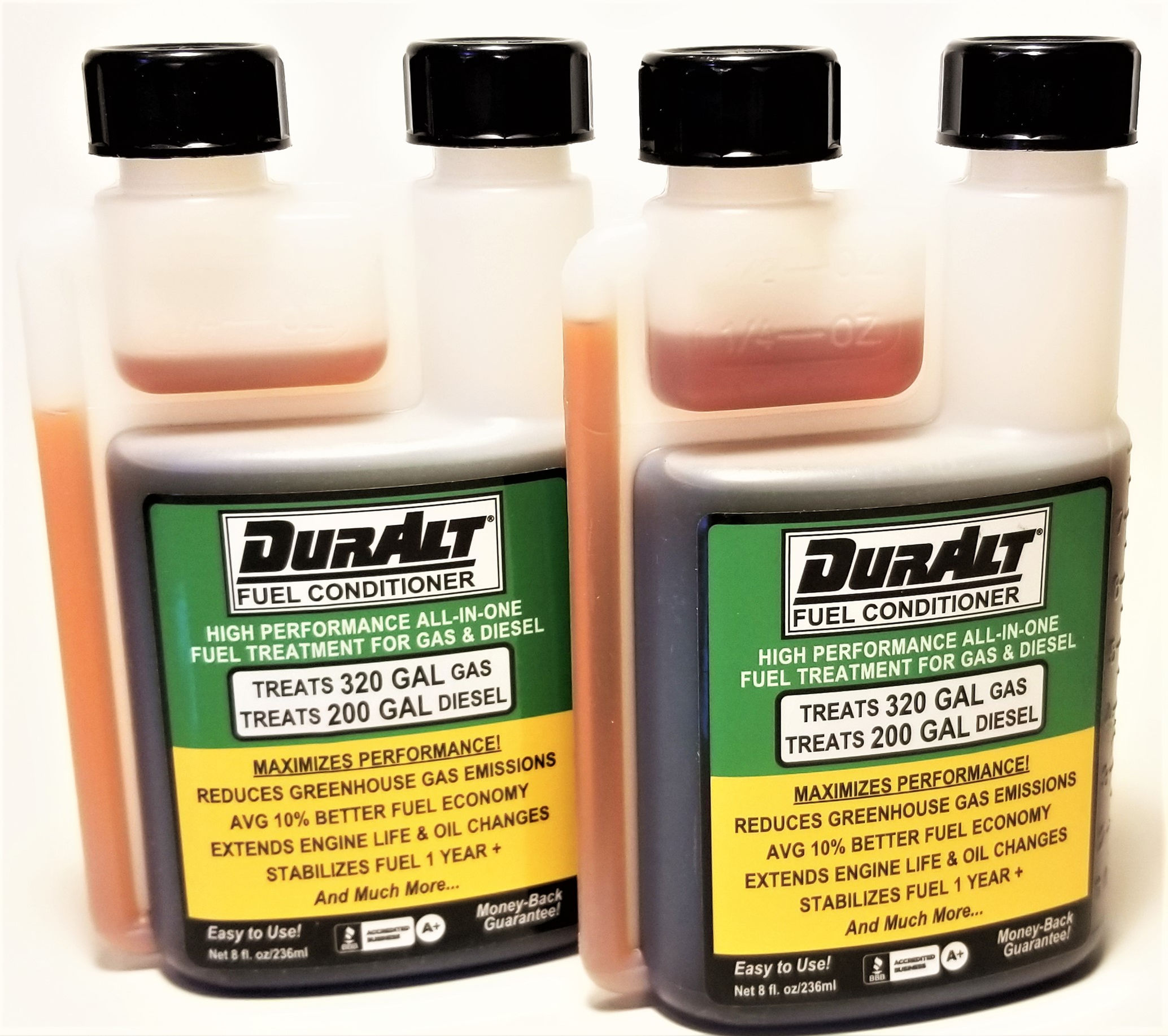 Two 8oz DurAlt® Bottles - Treats Total of 640 Gal Gas or 400 Gal Diesel