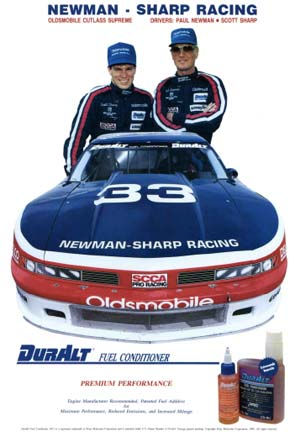 DurAlt Advertisement with Newman Racing Team
